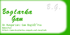 boglarka gam business card